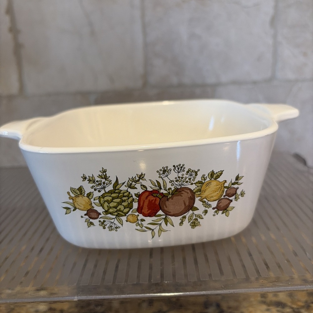 VTG Corning Ware P-43-B Spice Of Life 2 3/4 Cup‎ Small Casserole Dish No Lid